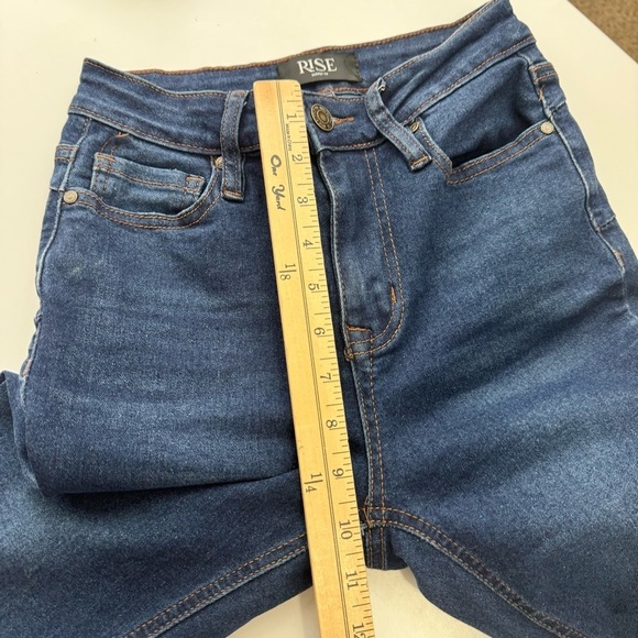 Rise Supply Co Jeans Women’s Sz 3 High Rise Skinny Jeans Dark Wash Blue Denim - Picture 12 of 13